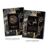 Black & Gold Single Para Quran & 41 Yaseens Set A5