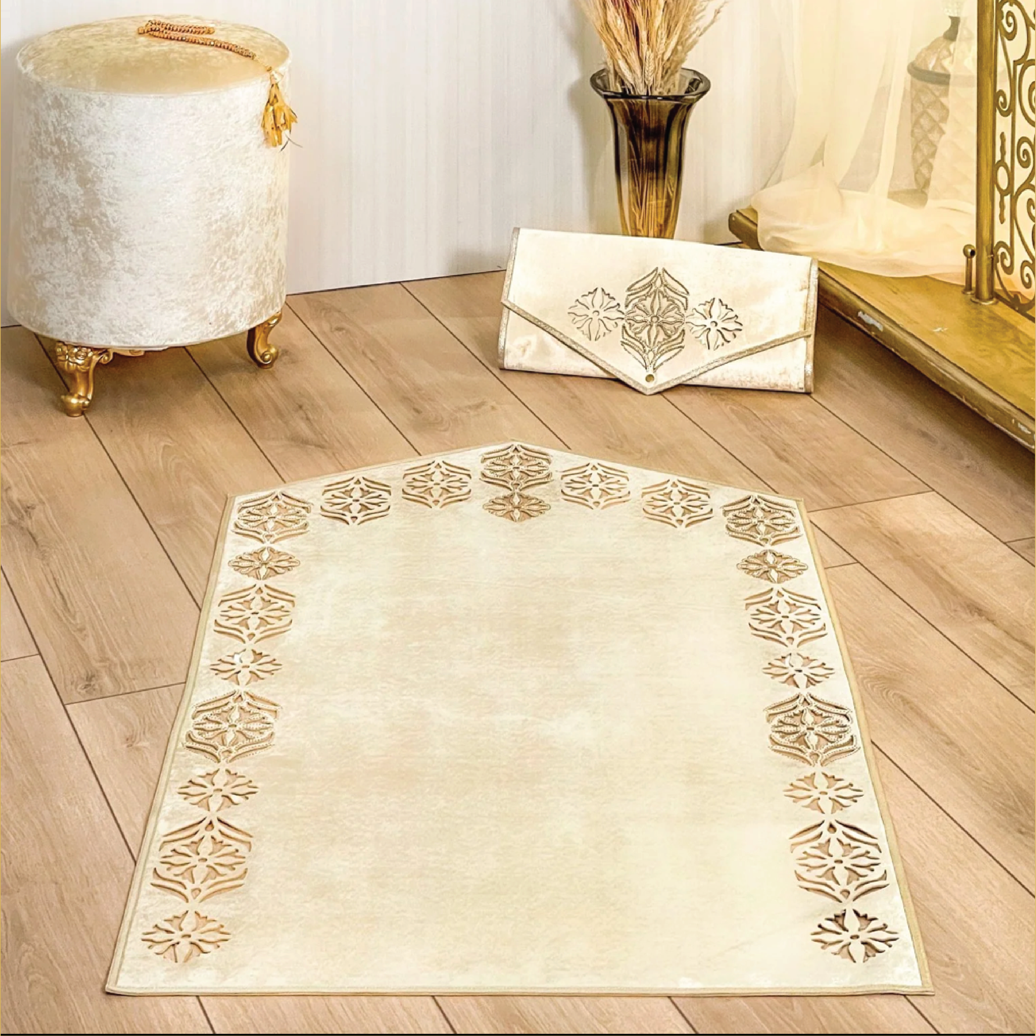 Luxury Handmade Cutwork Gold Musallah
