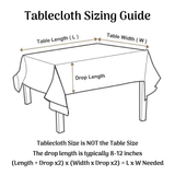 Light Blue with Grey & Gold Lines Luxury Tablecloth