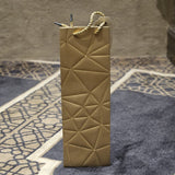 Bronze & Gold Leather Feel Gift Bag (34cm x 12cm x 9cm)