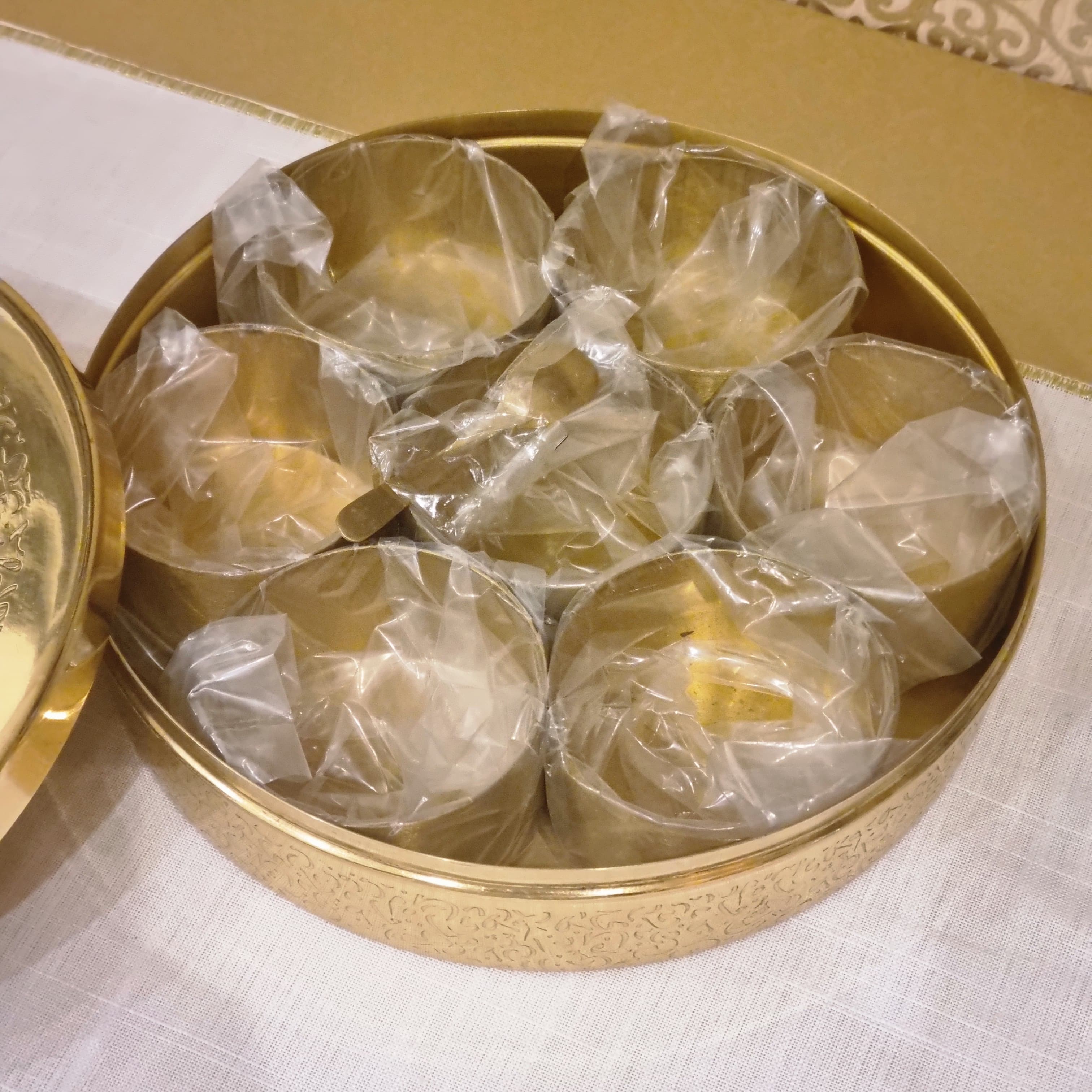 Teekoppies 12 stuks Van Diwan - Beige -Porseleinstel Van 6 Teekoppies En 6 Pierings - Beige