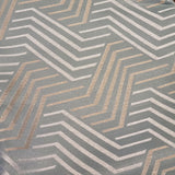 Light Blue with Grey & Gold Lines Luxury Tablecloth