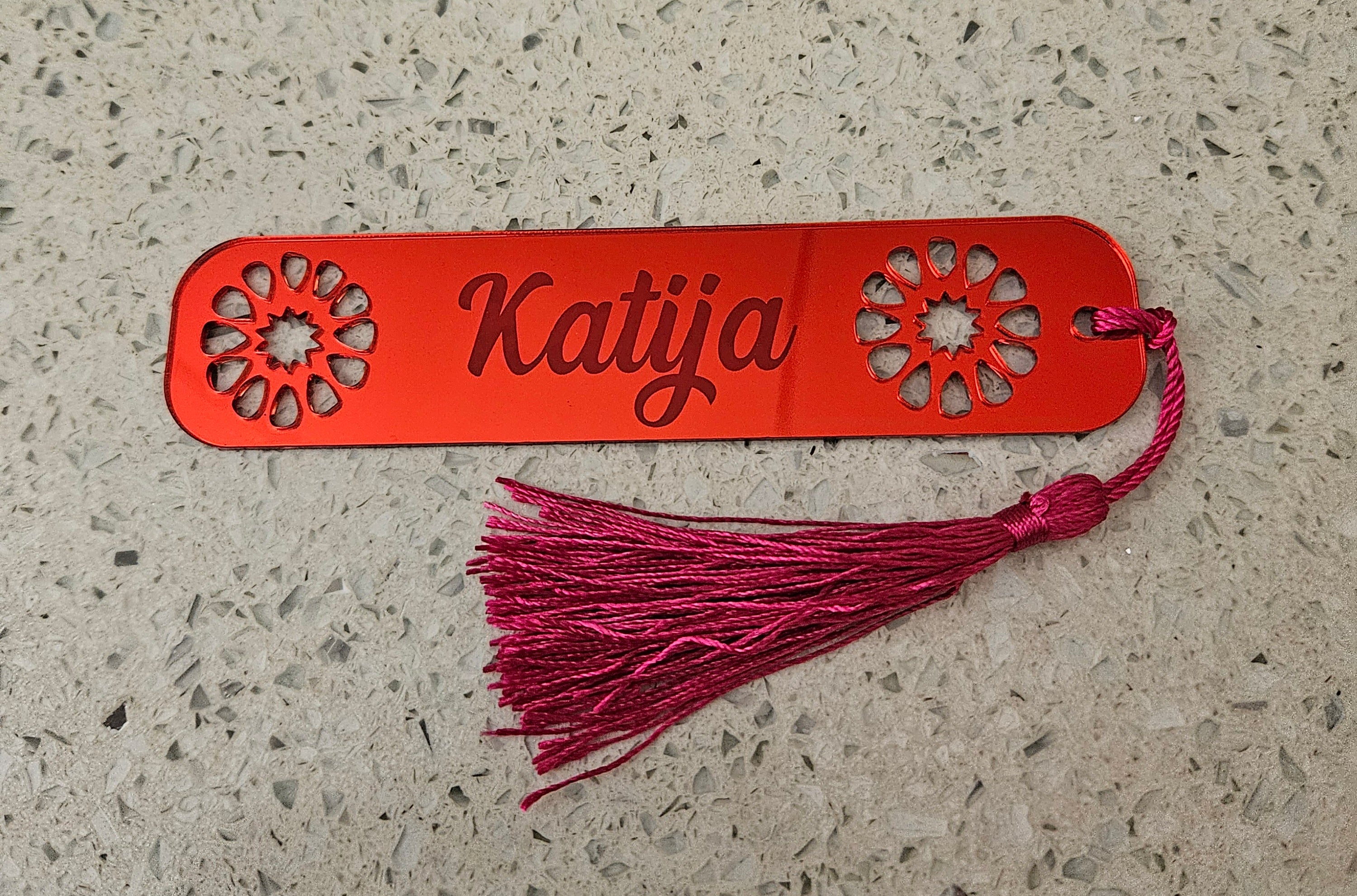 Bookmarks Acrylic Personalised Circular Design