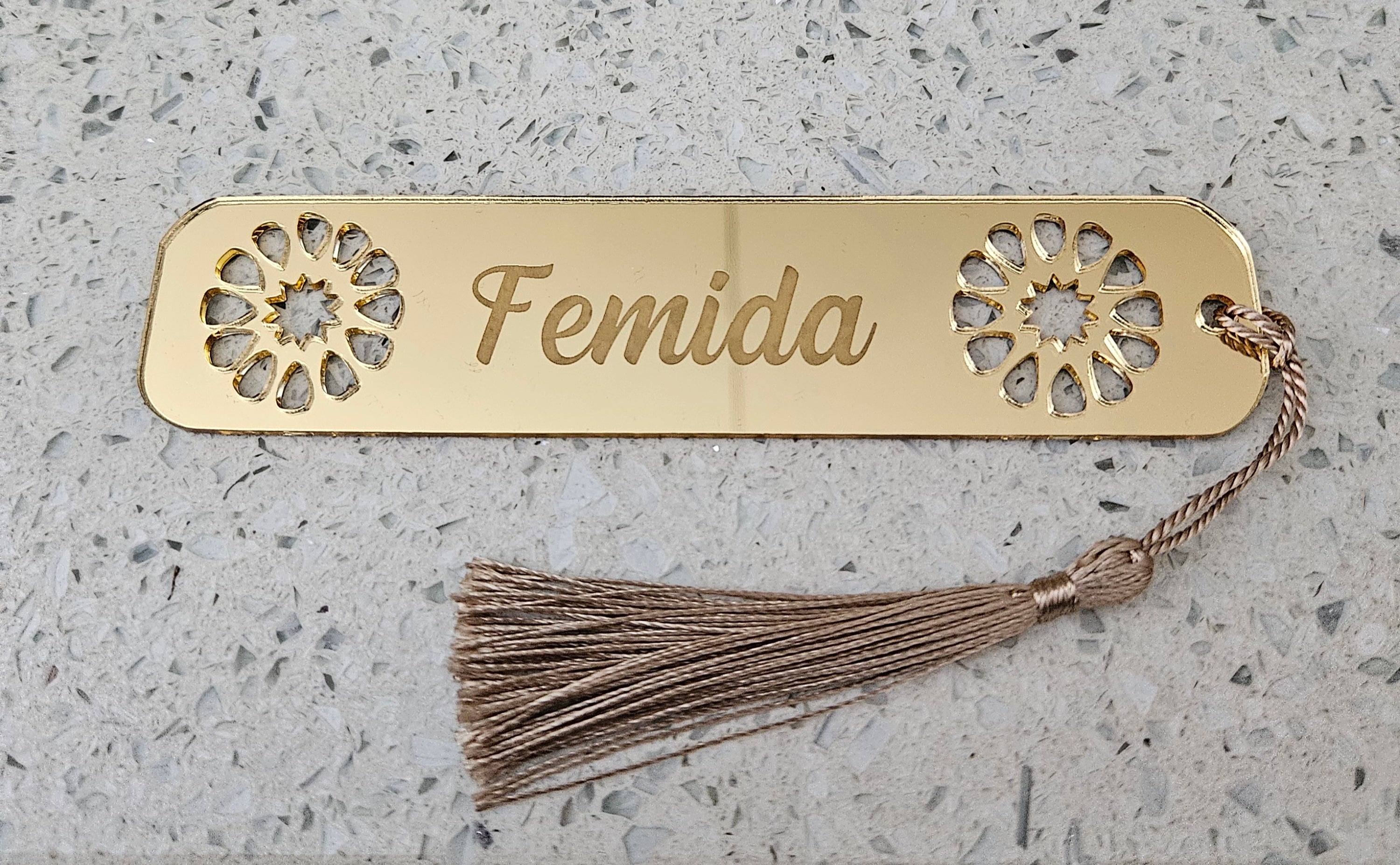 Bookmarks Acrylic Personalised Circular Design