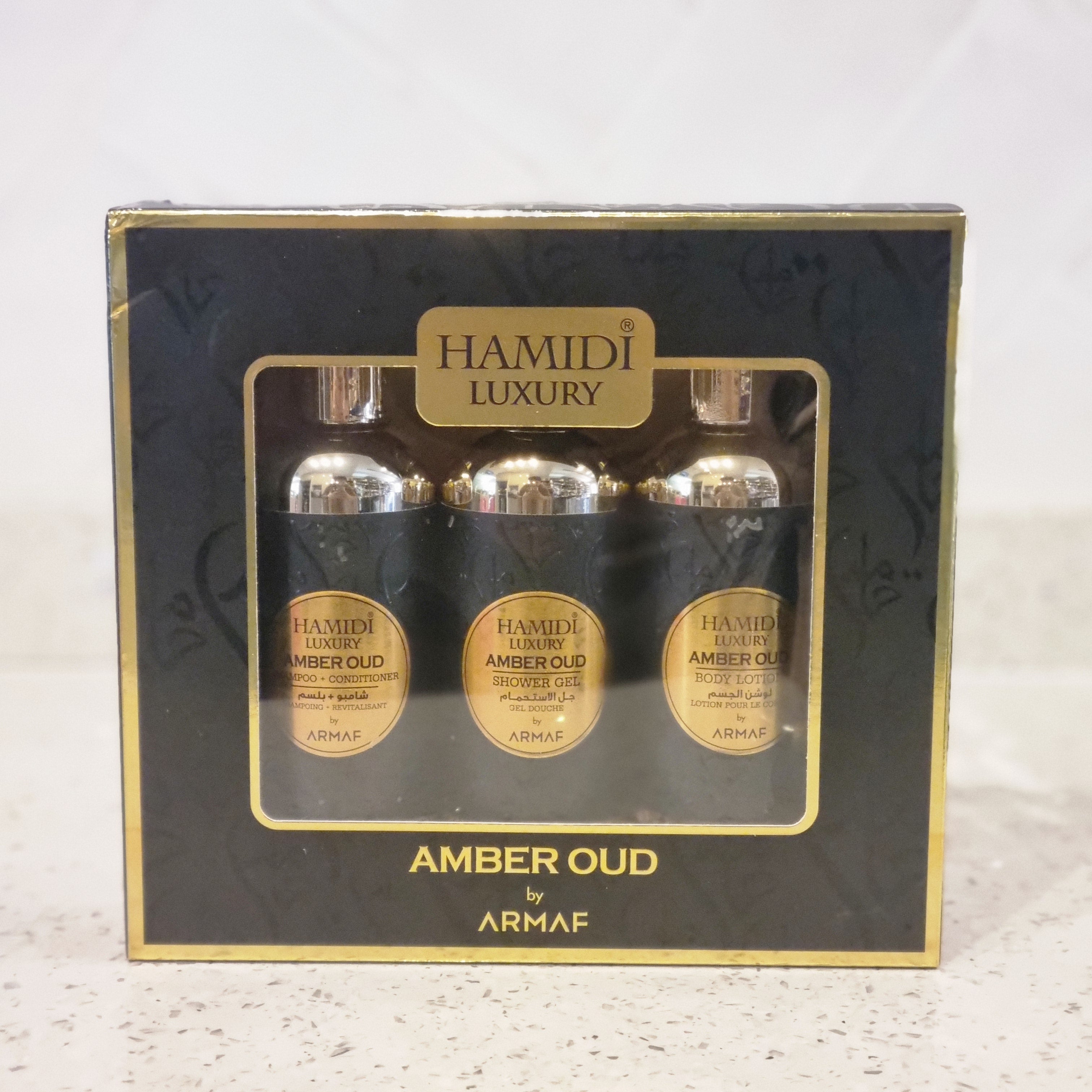 Hamidi Luxury Amber Oud 3 Bottle 95ml Gift Set