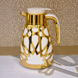 Noor Brown 1 liter vakuumfles met deksel (reliëf)