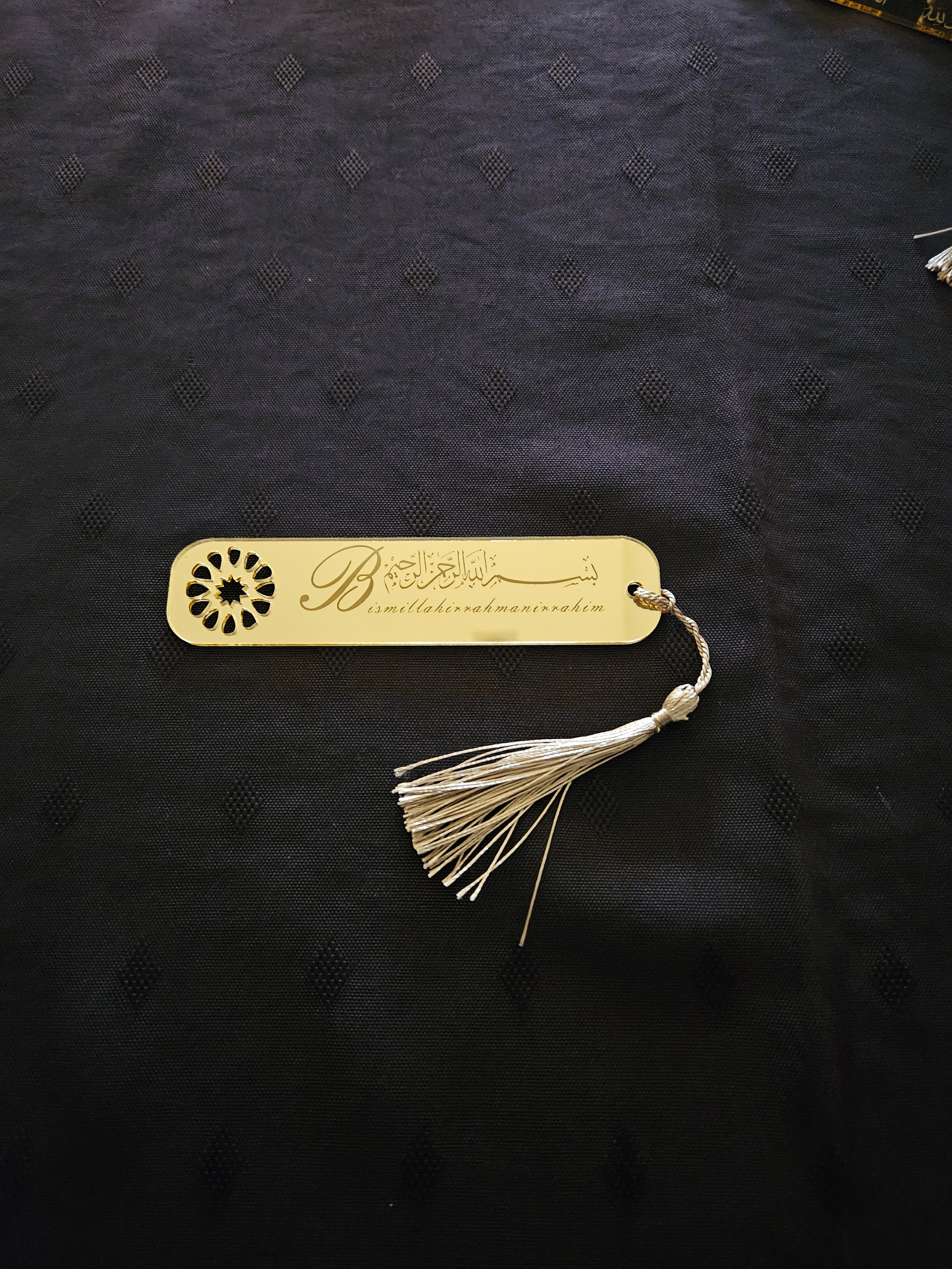 Bookmarks Acrylic Bismillah Circular Design with Transliteration