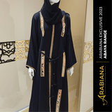 Luxury Black & Gold Line Abaya