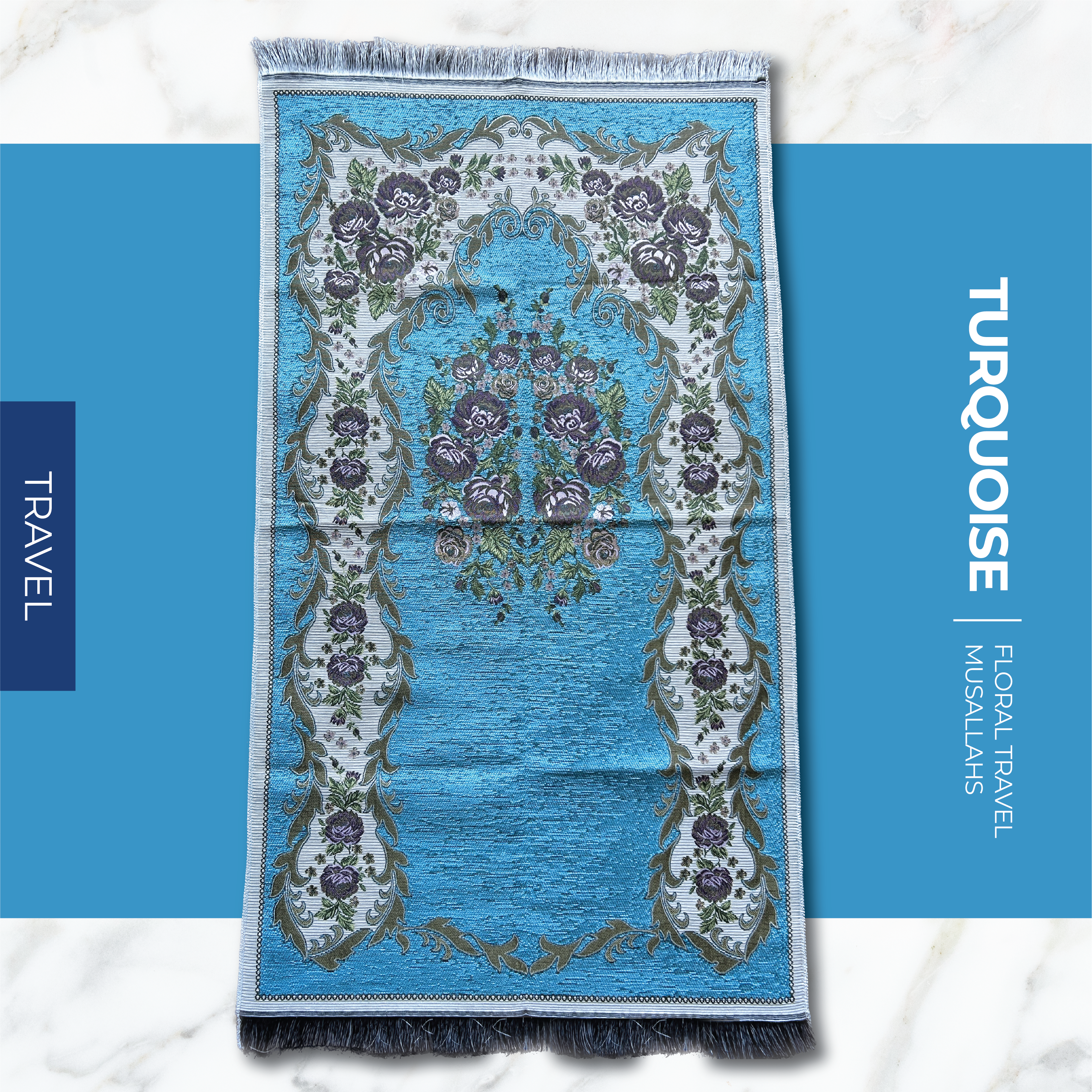 Floral Thick Travel Musallahs (4 kleure)