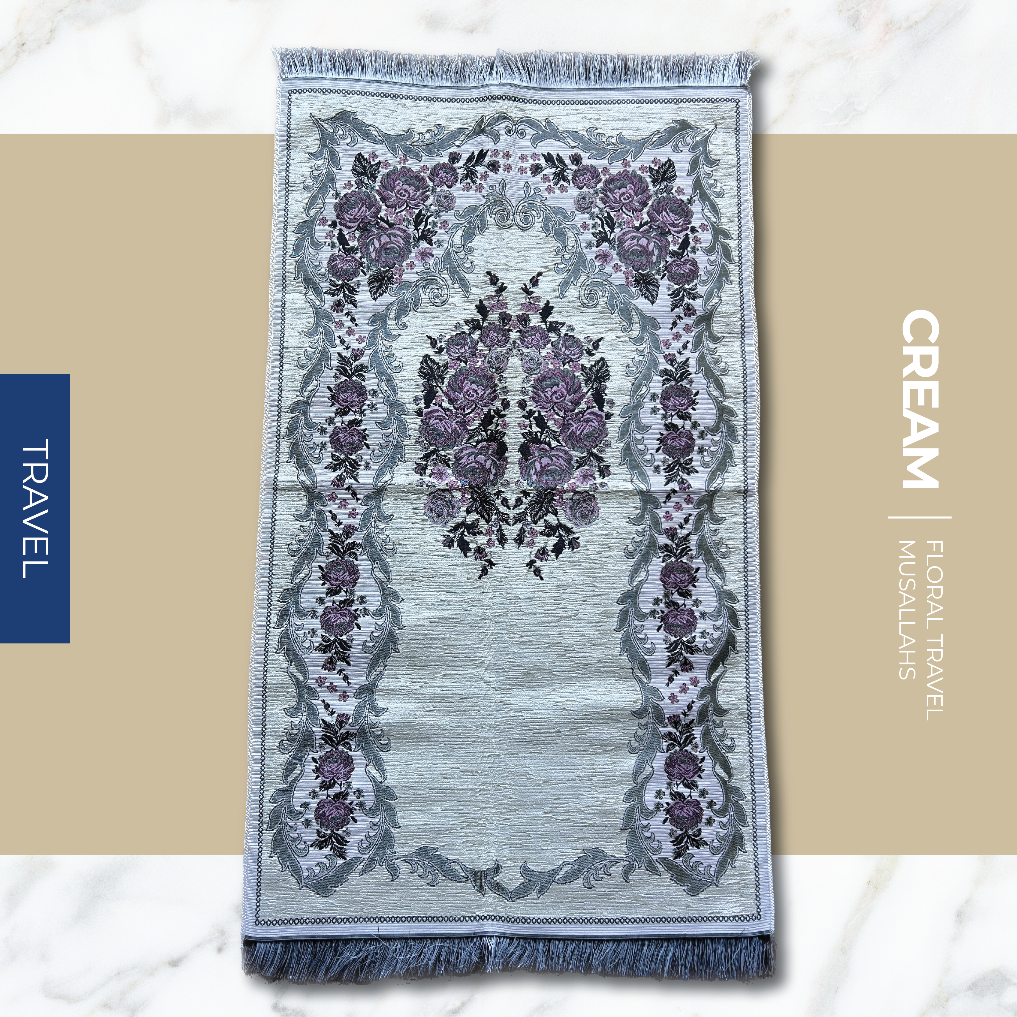 Floral Thick Travel Musallahs (4 kleure)