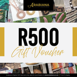 Geskenkbewys Arabiana R500 - Virtueel