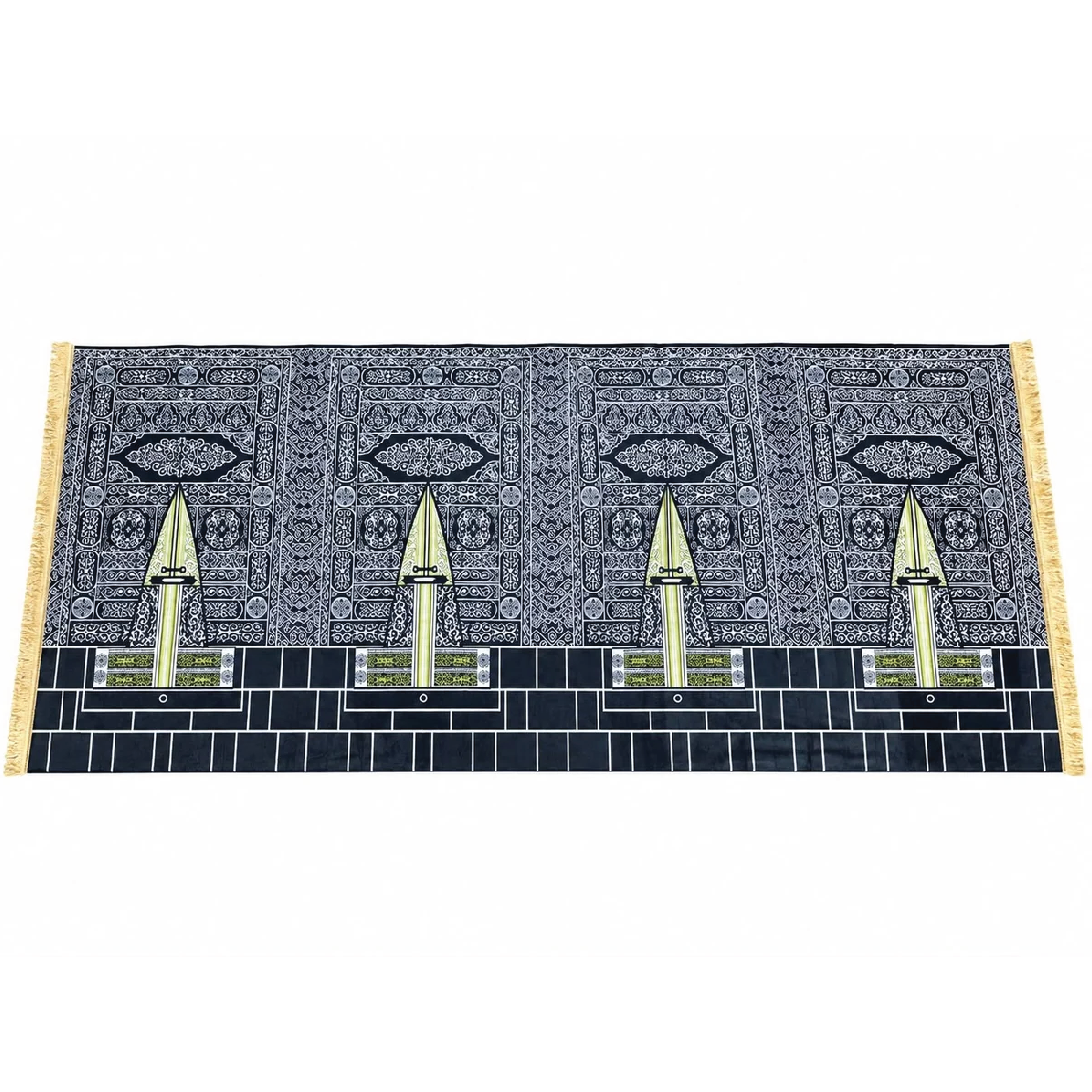 Family Musallah 4-Person - Kaaba Door Design (Non-Slip)
