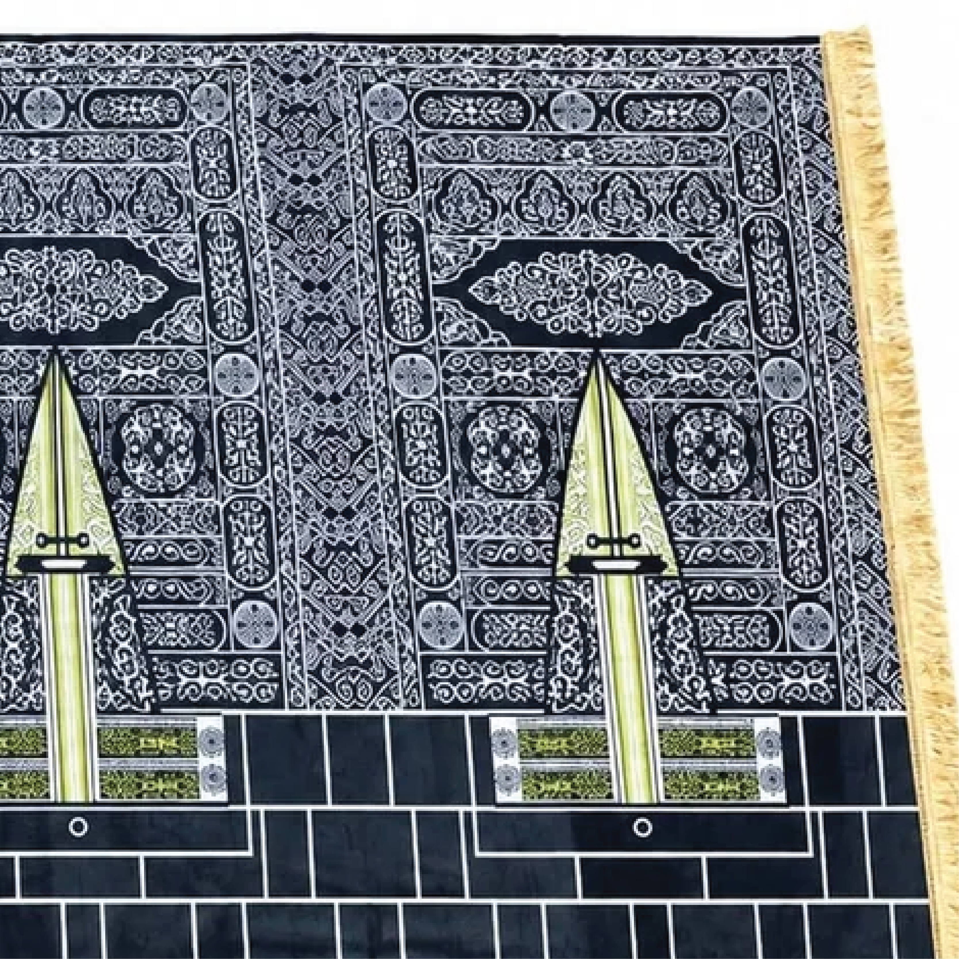 Family Musallah 4-Person - Kaaba Door Design (Non-Slip)