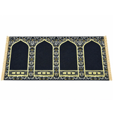 Family Musallah 4-Person - Kaaba Mehrab Floral Design (Non-Slip)