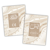 Beige Marble Single Para Quran &amp; 41 Yaseens Stel A5
