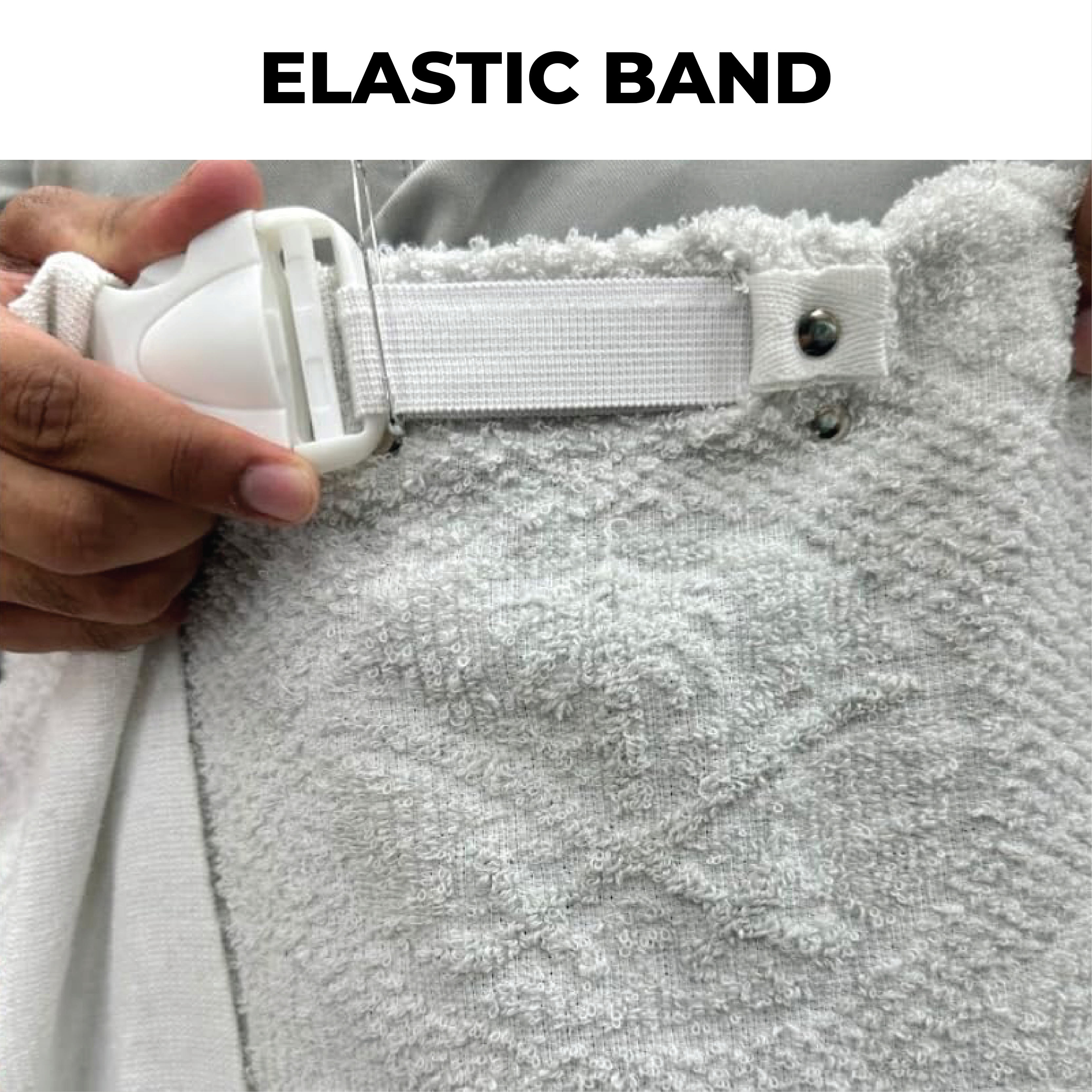 Adult Ihraam with Press Button & Elastic (One Size)
