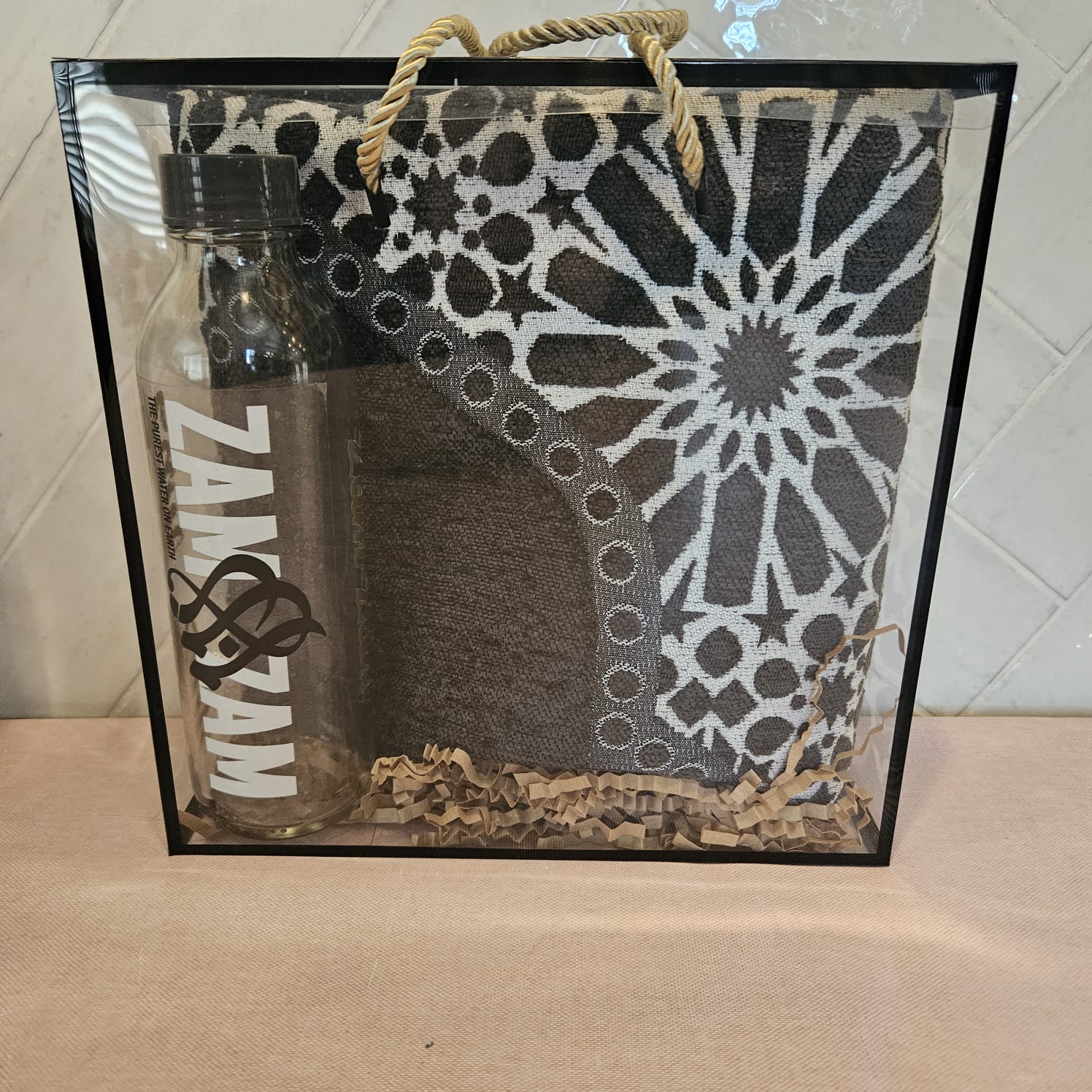 I-Islamic Gift Set 6 - Travel Musallah Plus Zam Zam Bottle (Ex Water)