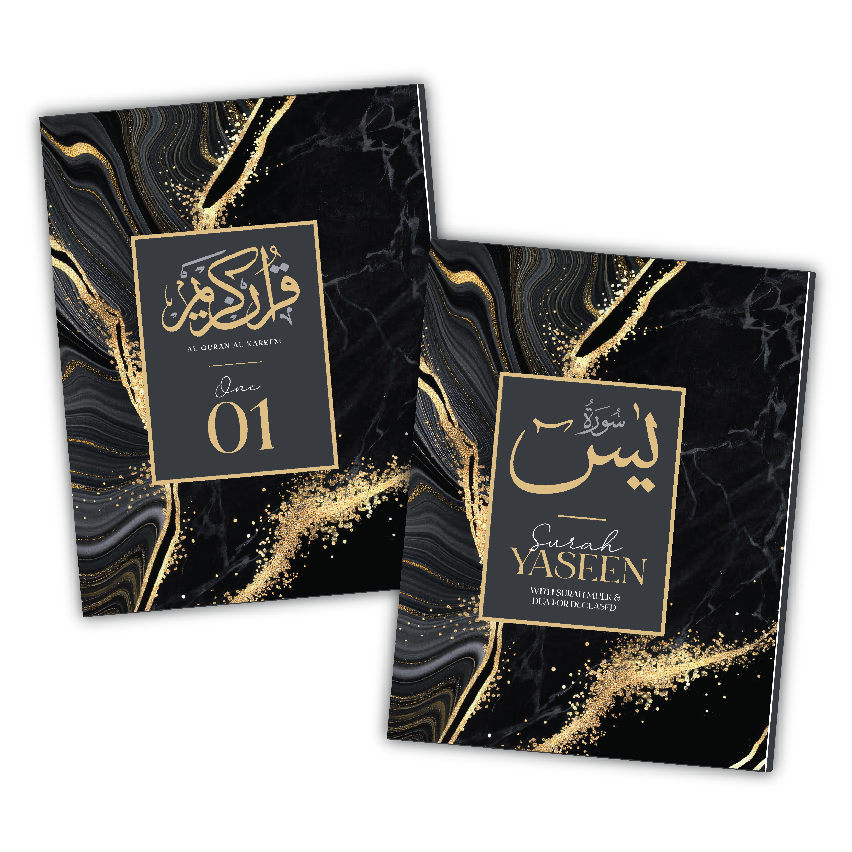 Grey & Gold Single Para Quran & 41 Yaseens Set A5