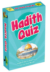 Box of 'Hadith Quiz' with a mosque illustration on a blue background