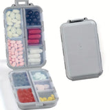 Grey Travel Pill Organiser Box