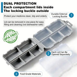 Grey Travel Pill Organiser Box