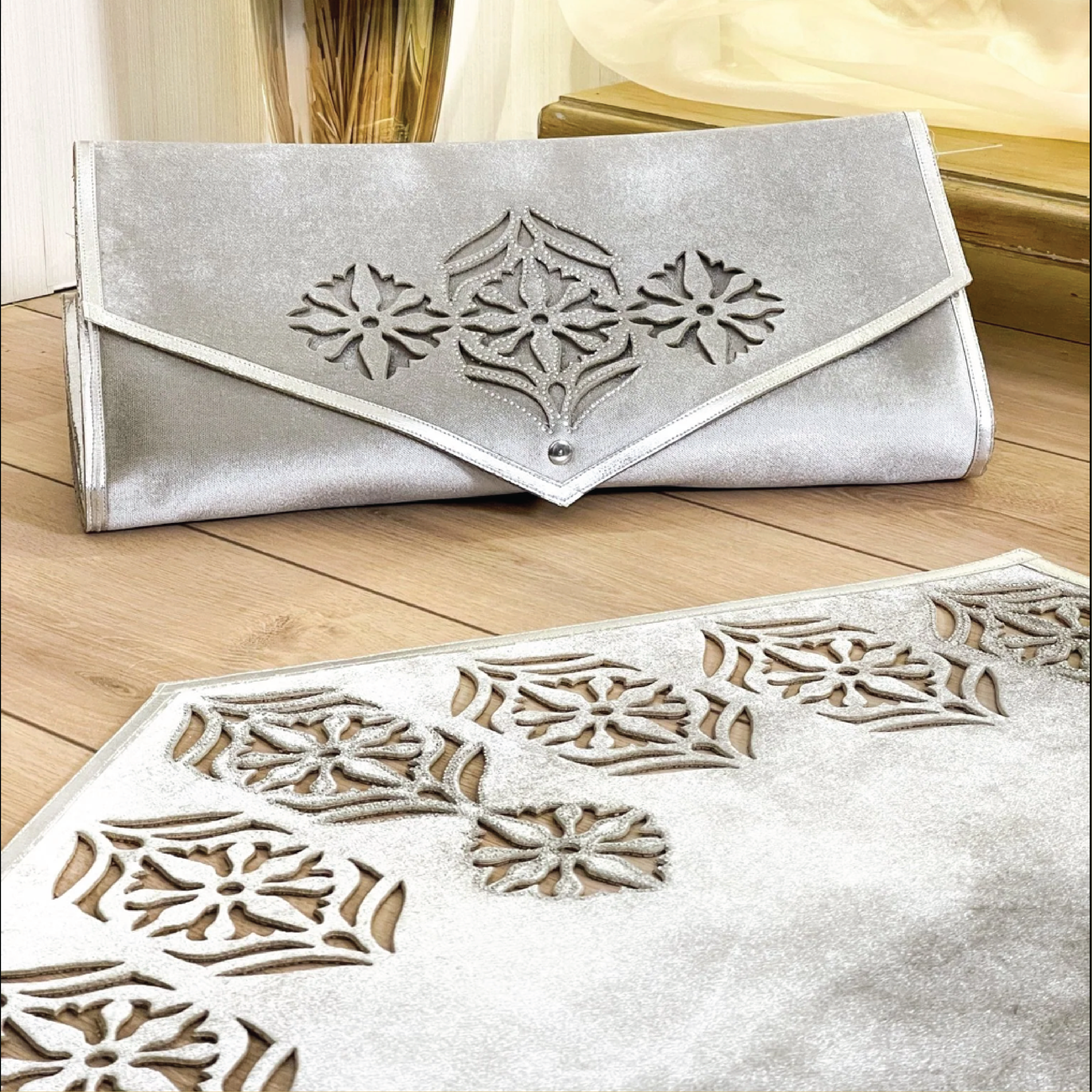 Luxury Handmade Cutwork Silver Musallah