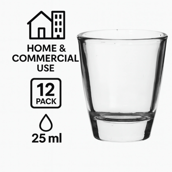 Regent Clear Zam Zam Glass Cups 12pc Set (25ml)