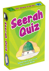 Seerah Quiz card game box with green dome design on a white background
