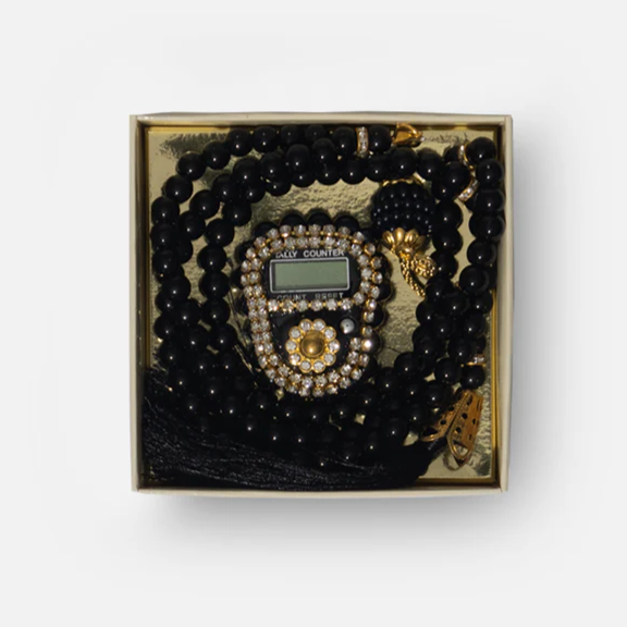 Ontwerper Tasbeeh Geskenkstel Combo - Finger Tasbeeh plus Beaded Tasbeeh