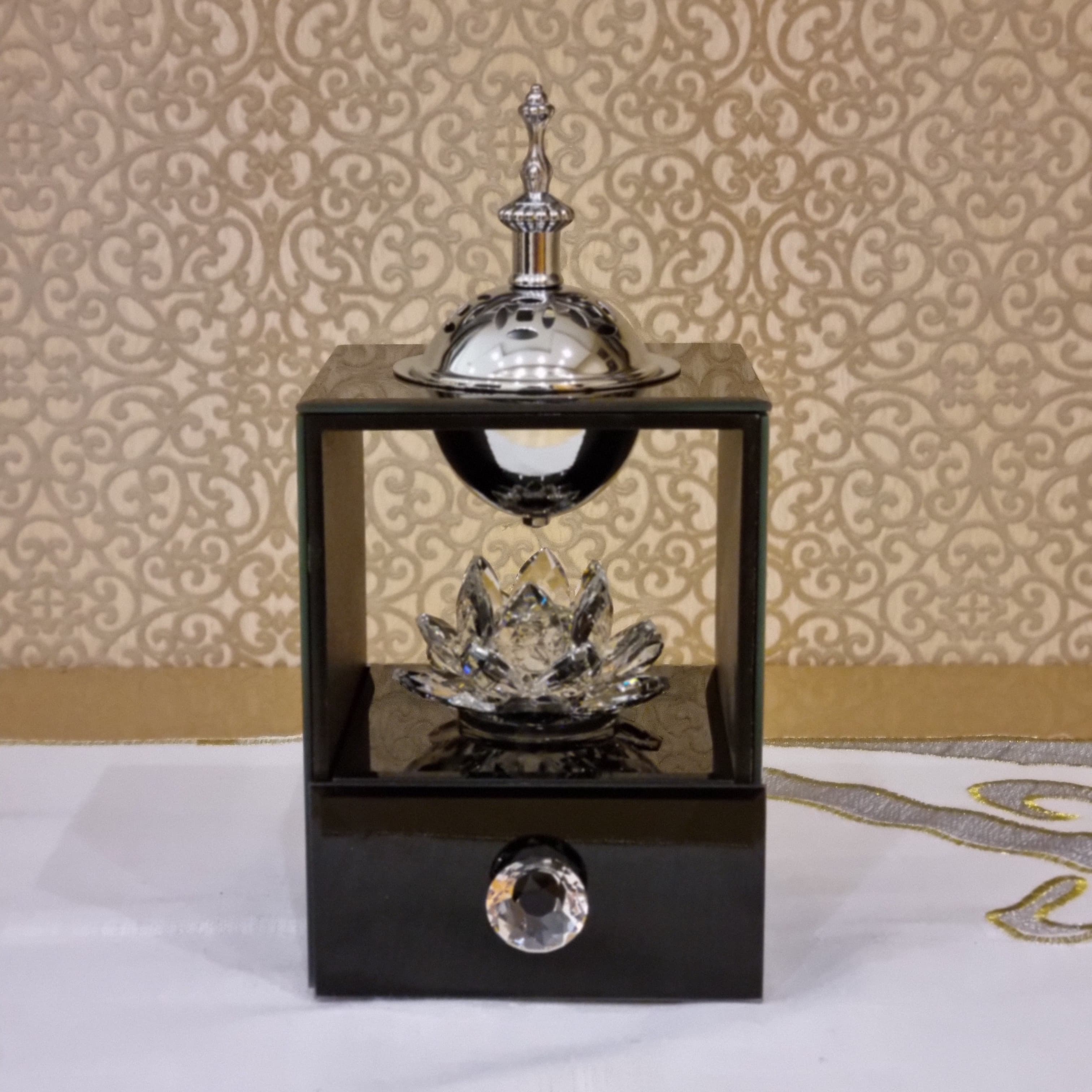 I-Arabic Calligraphy Teapot-Style Rainbow Print Oud Burner