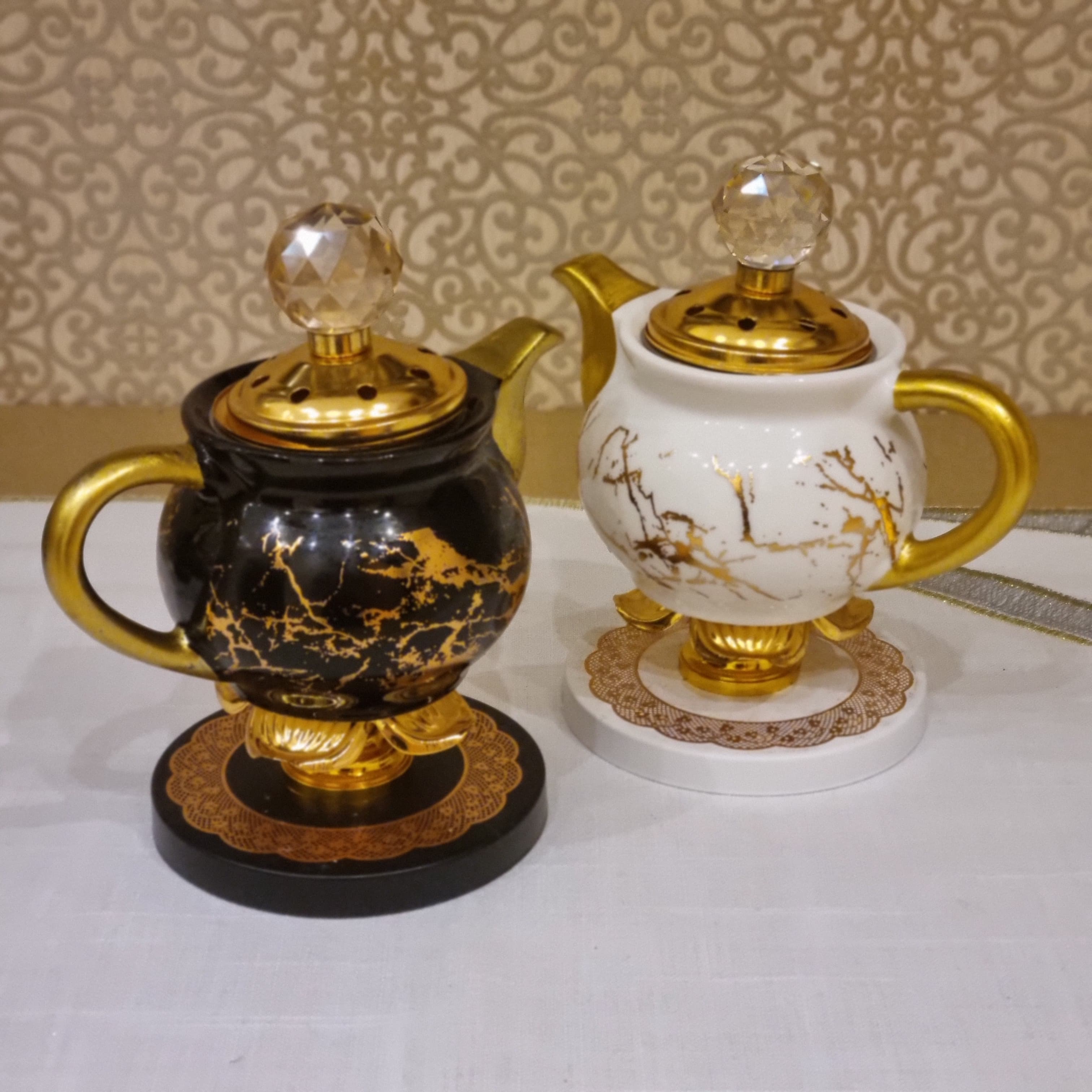 Marble Teapot-Style Oud Burner
