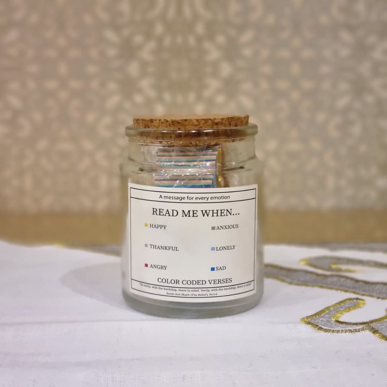Quranic Verse Jar for Emotions