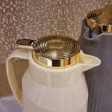 Noor Brown 1 liter vakuumfles met deksel (reliëf)