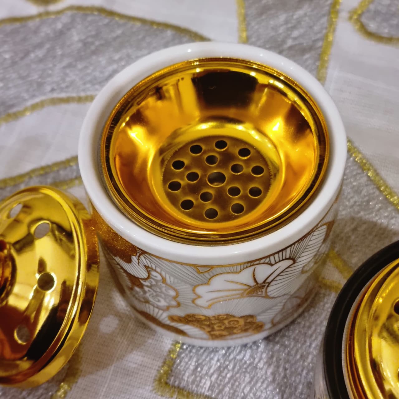 Arabiese Kalligrafie Teepot-Styl Reënboogdruk Oud Brander