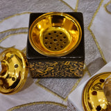 I-Arabic Calligraphy Teapot-Style Rainbow Print Oud Burner