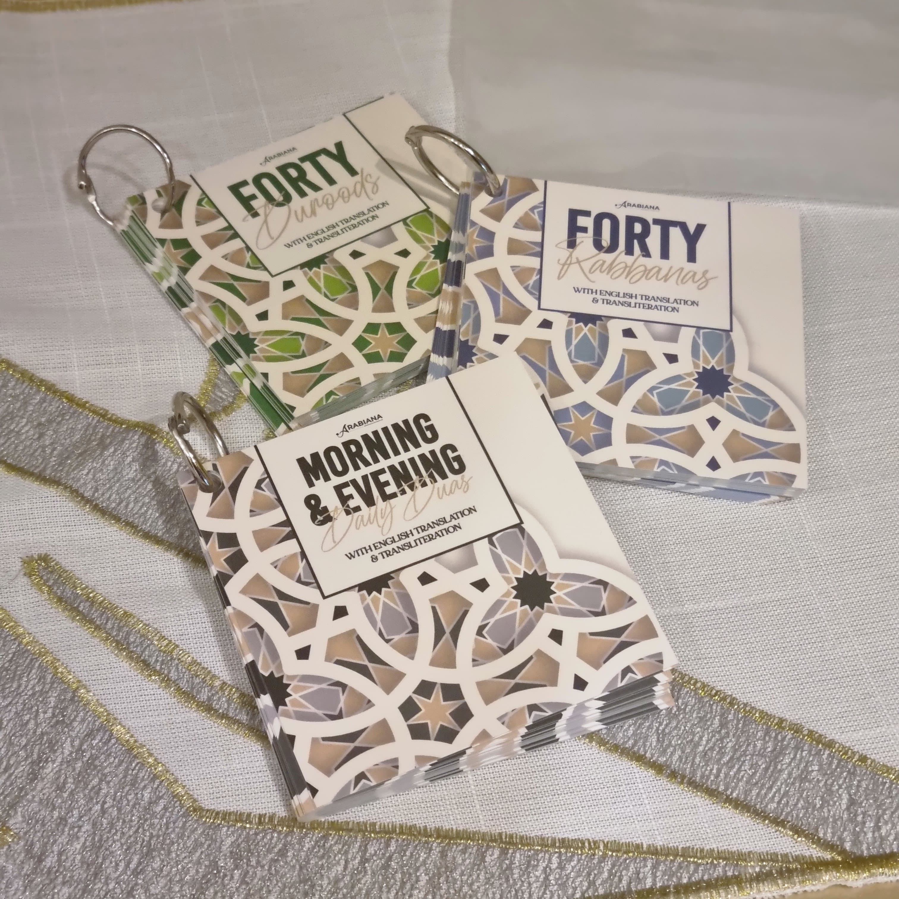 Eid Gift Set 11 - 3 Cards Set (Rabbanas + Duroods + Morning & Evening Cards)