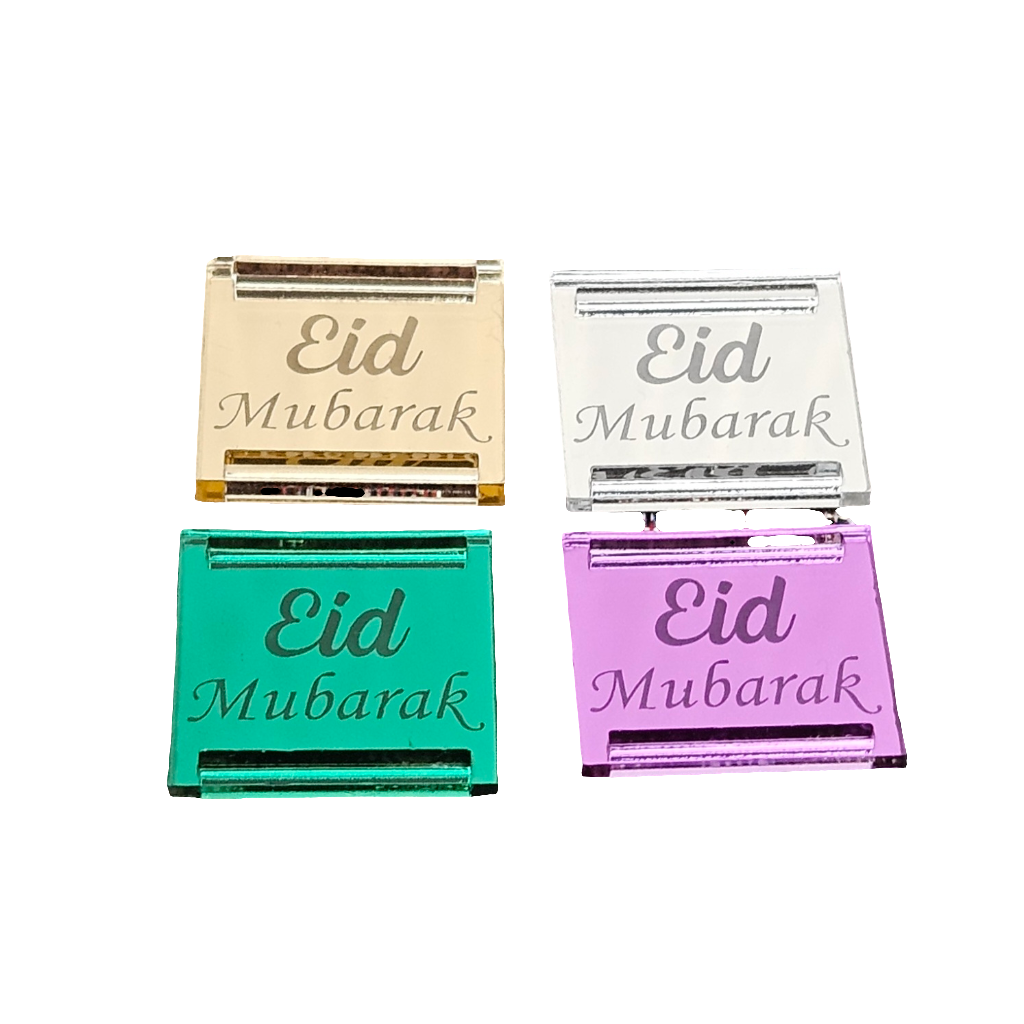 Eid Mubarak Perspex Ribbon Tags