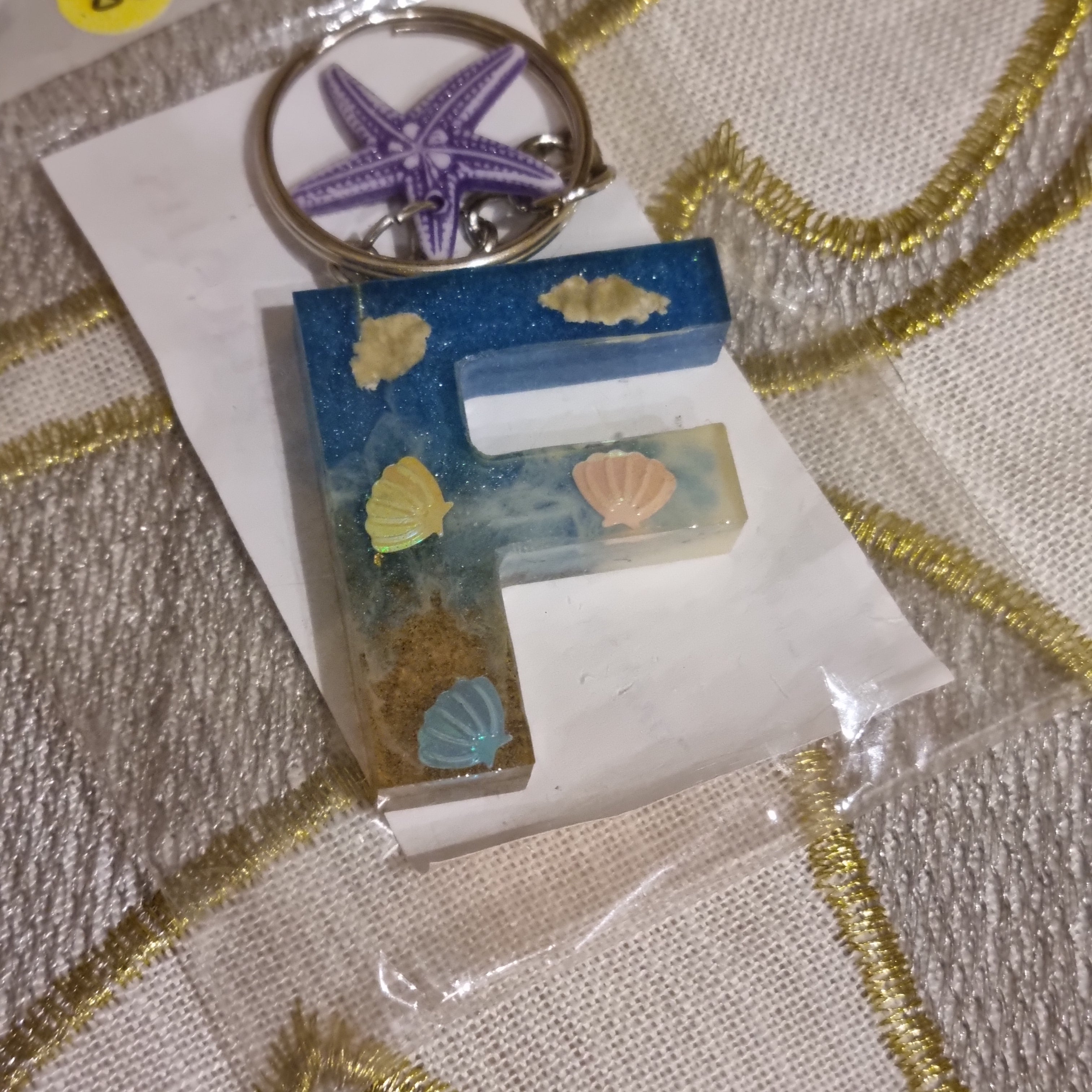 *CLEARANCE* Resin Initial Keyrings
