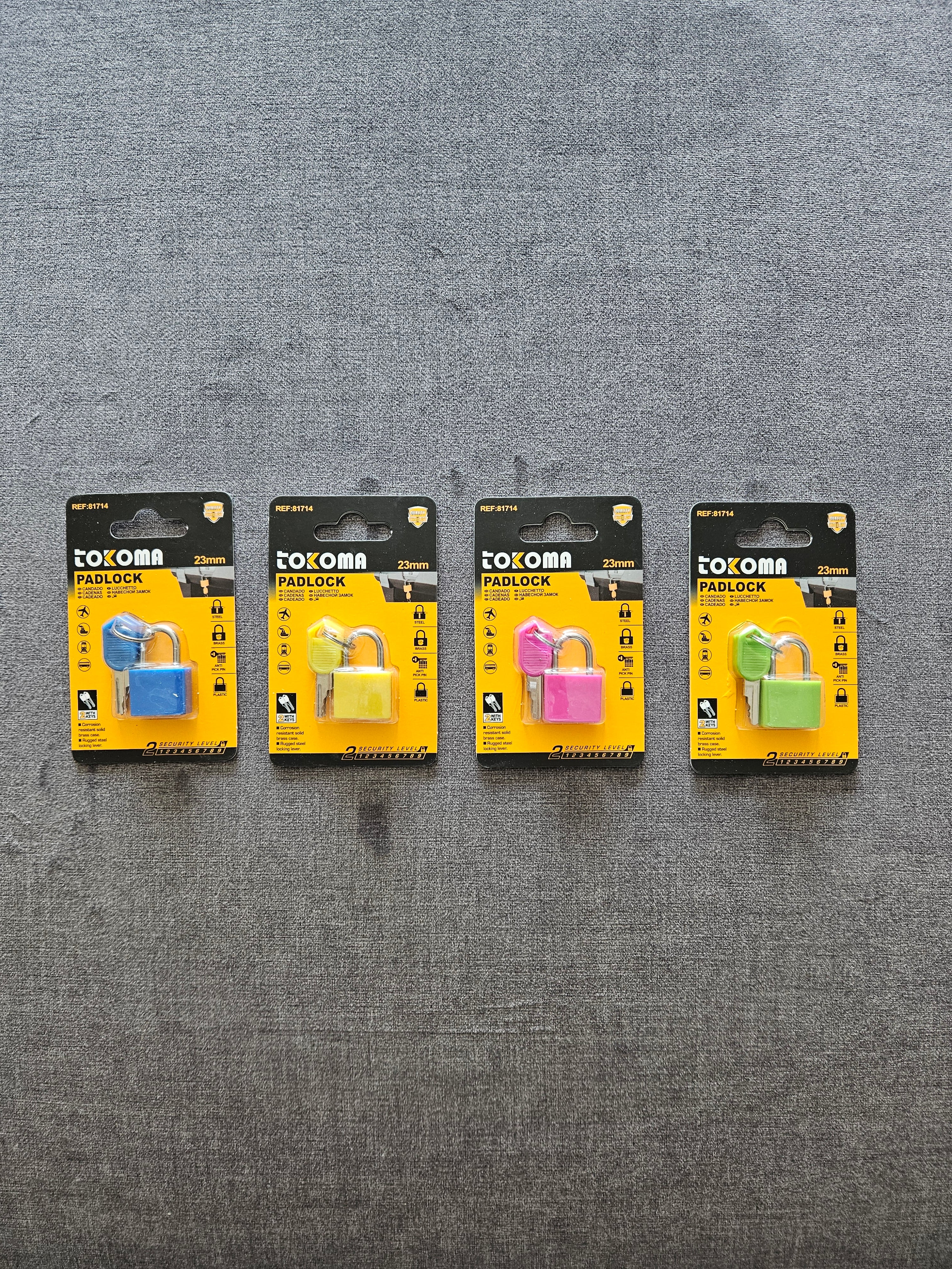 Travel Luggage Lock With Key Multi Colour - 23mm - Essential Suitcase Security for Hajj & Umrah Travelers