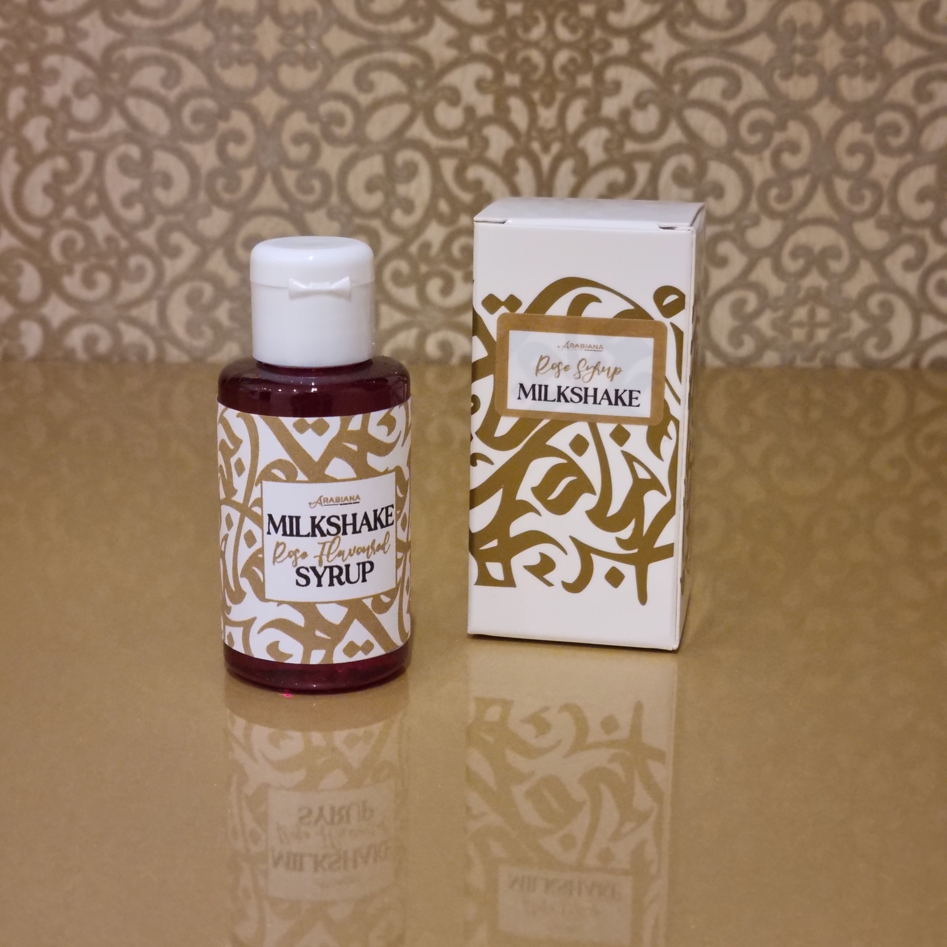 Rose Milkshake Syrup 60ml in Plastic Squeeze Bottle (excluding box)