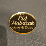 Eid Mubarak Mirror Acrylic Tags Round Personalised