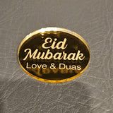 Eid Mubarak Mirror Acrylic Tags Round Personalised