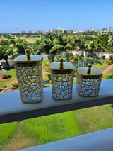 Acrylic Square Jar Set of 3 with Elegant Design – Airtight & Versatile