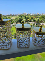 Acrylic Square Jar Set of 3 with Elegant Design – Airtight & Versatile