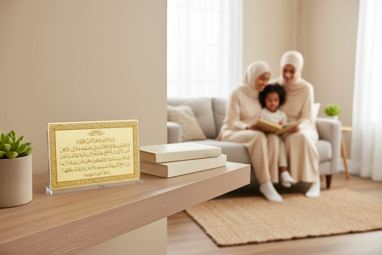 Ayatul Kursi Frame - Stand Up Engraved Acrylic (Perspex)