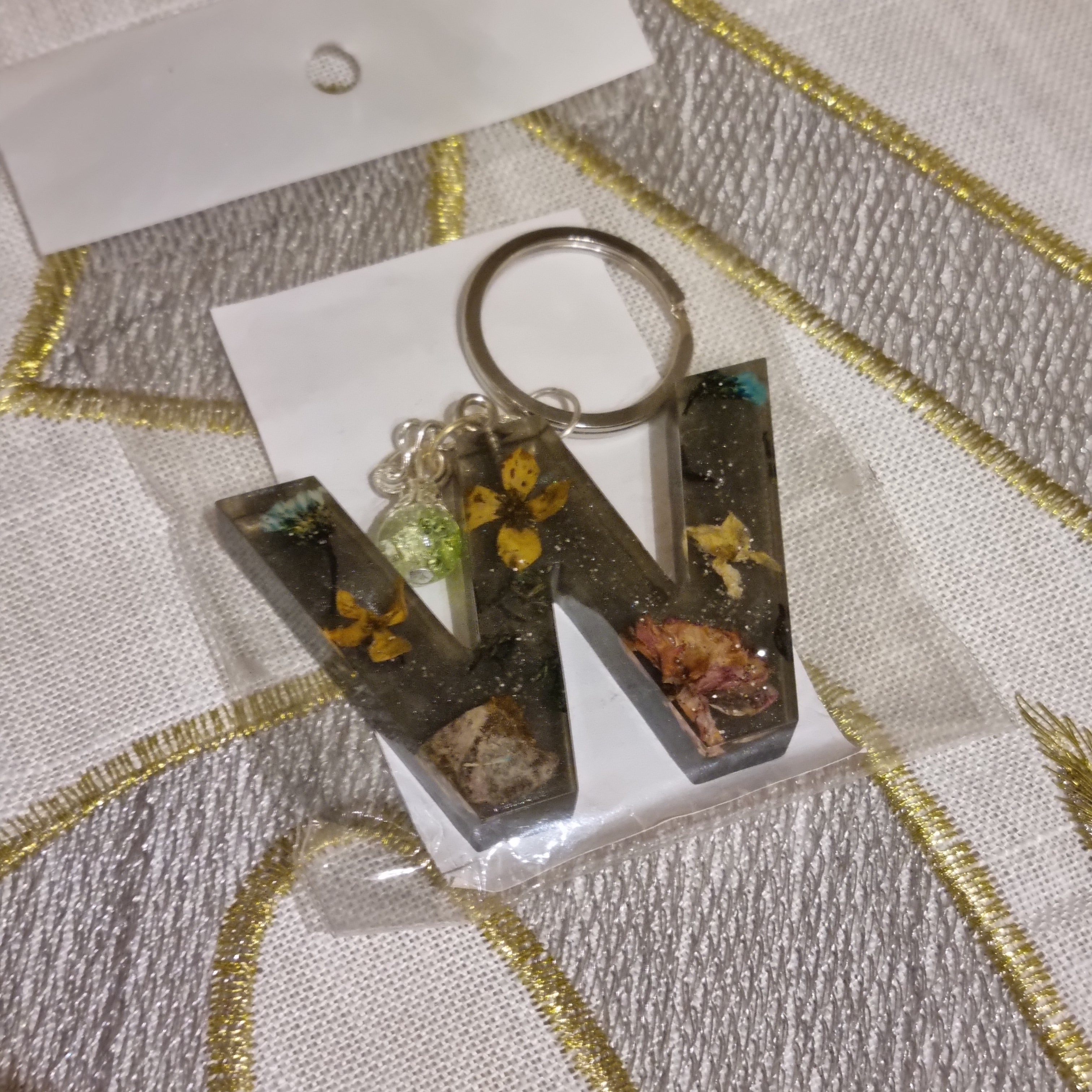 *CLEARANCE* Resin Initial Keyrings
