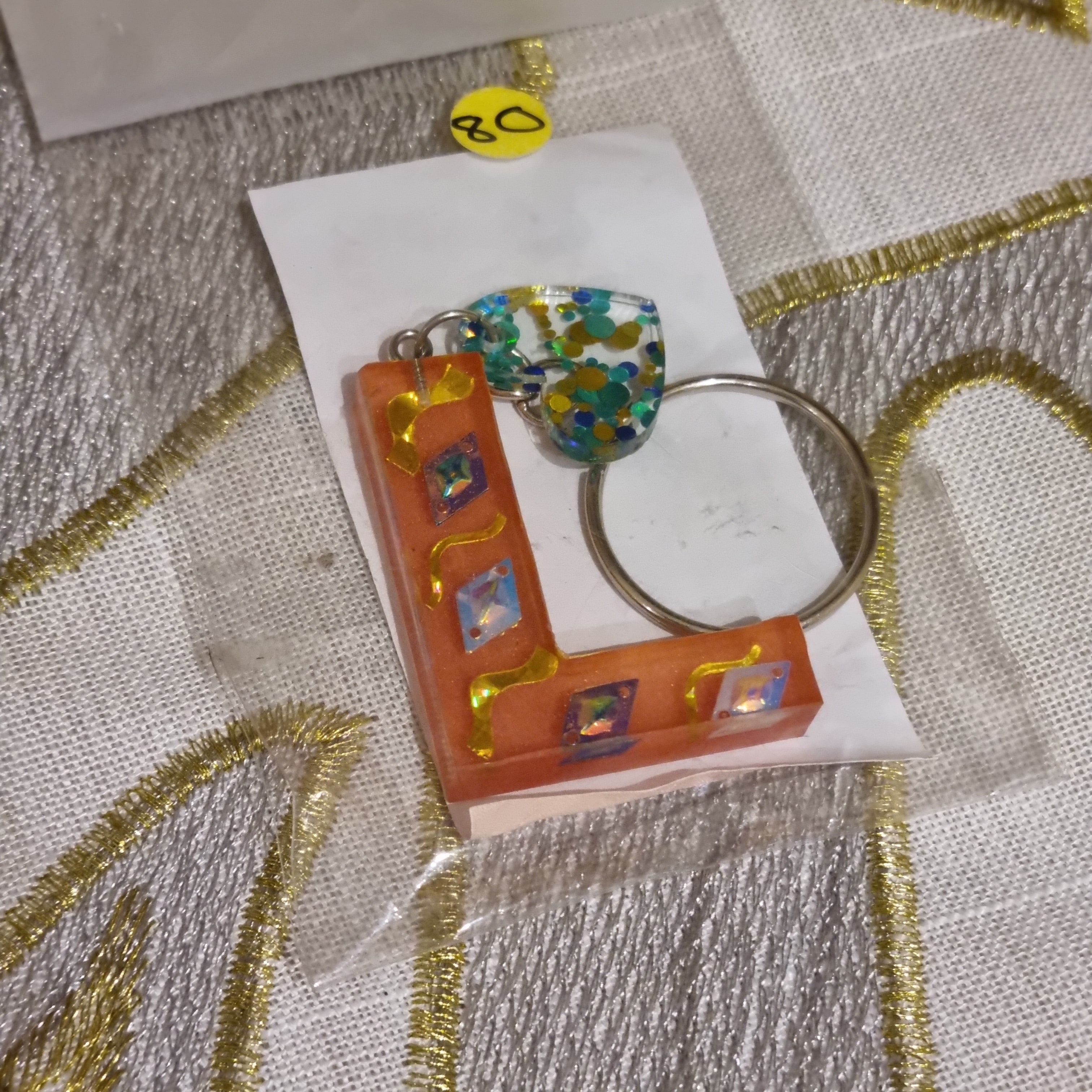*CLEARANCE* Resin Initial Keyrings