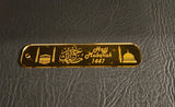 Acrylic Hajj Mubarak Bookmark – Arabic & English Engraved Bookmark with Kaaba & Madinah Design