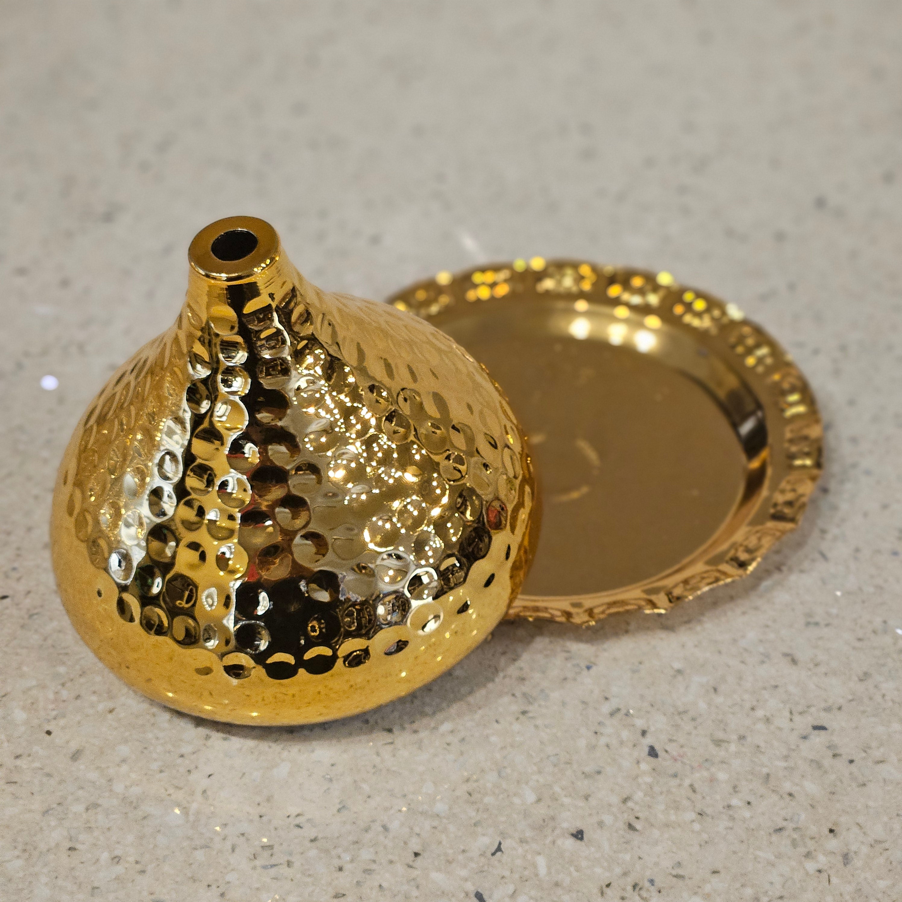 Gold Fancy Base + Dome Lid
