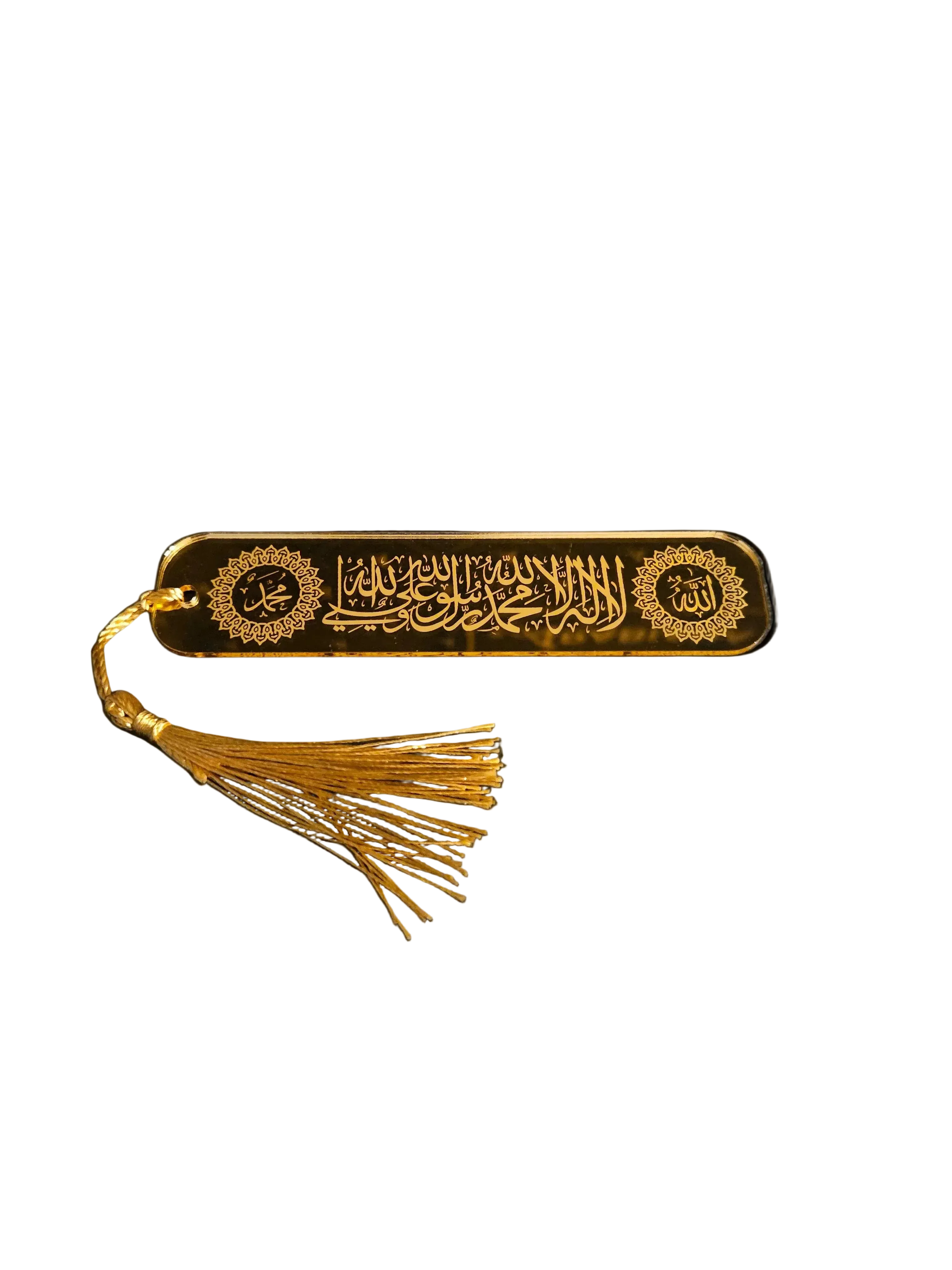Acrylic Arabic Kalima Bookmark – Mirror Finish Engraved Bookmark for Qur’an & Books